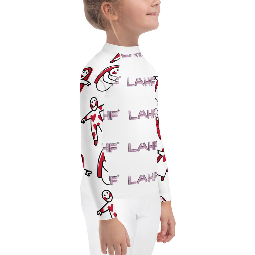 LAHF Print Kids Rash Guard With Love